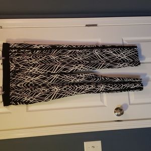 Calvin Klein XL black & white geometric tuxedo pants